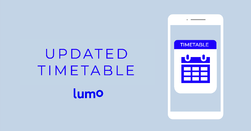 LumoTravel's tweet photo. Check out our new timetable!
We���re introducing more services into our ongoing schedule to help keep you on the move 👉 https://t.co/mqIBMYZ5nW 🗓️
#UpdatedTimetable #LumoTravel