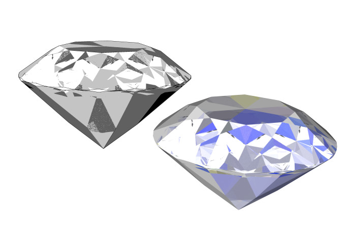 Blenderのベイクの練習で作った3Dダイヤモンドみたいなもの 