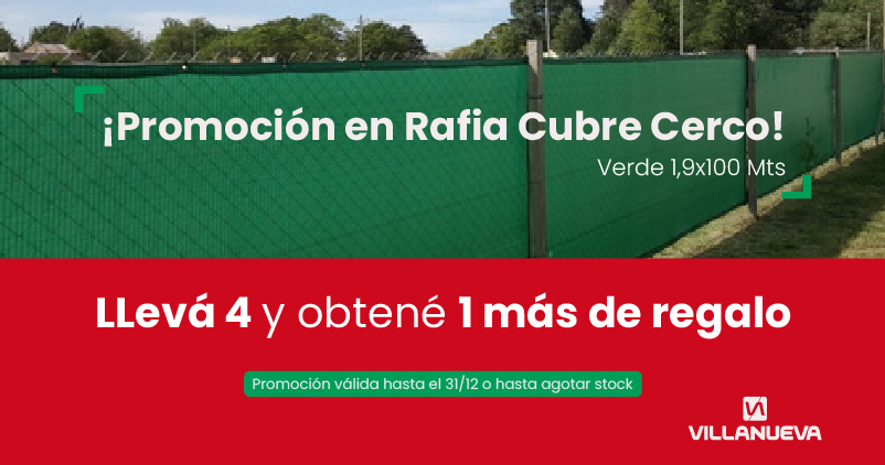 VillaNuevaArg's tweet photo. Una promo para que estés cubierto 😀. Promoción imperdible en Rafia Cubre Cerco: llevá 4 y obtené 1 más de regalo. Sólo hasta finales de diciembre de 2021 o agotar stock 🗓️. 
.
Consultá con tu Asesor ✍ , encontranos en 👉🏻 https://t.co/zEz0Qh9TPn 🙌 
 .
#VILLANUEVA #CubreCerco https://t.co/DmxCZMpD8f