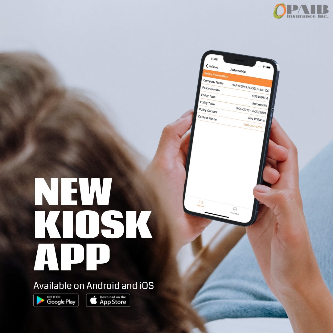PAIBInsurance's tweet image. Did you know that with the PAIB Kiosk app, you'll have 24/7 access to your policy documents and proof of insurance? Plus, it's easy it set up on your smartphone!

Go to paibinsurance.com/new-kiosk-app to learn more, download the Android or iOS app, or access the Kiosk via your computer.