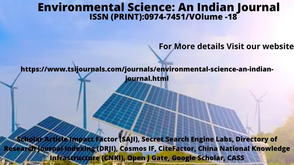 journalspublic's tweet photo. #E-Waste Recycling Emits Emerging Synthetic Antioxidants
Kindly submit your valuable manuscript on Environmental science
we globalize your research work 
Email-tsesjor@asiapacificmeets.com https://t.co/33y6LATV0s