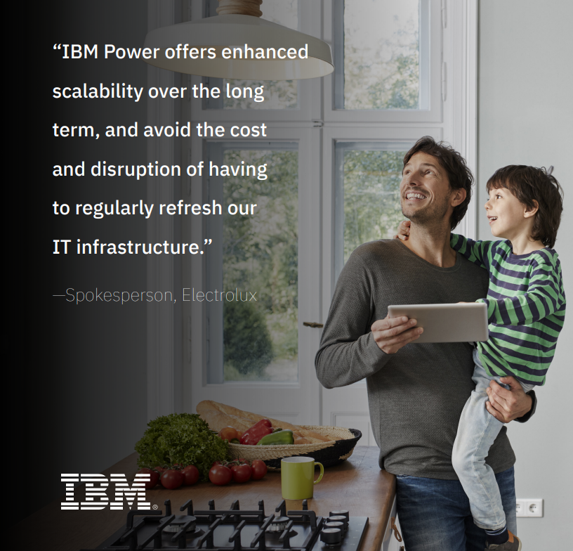 LivSerbanescu's tweet photo. Electrolux innovates to bring comfort, convenience, and style to homes across the globe with #IBMPower, #FlashSystem storage and SAP #IBMclientsuccess – learn more: https://t.co/T7Yvxbw9du https://t.co/oeeZ14t1xJ