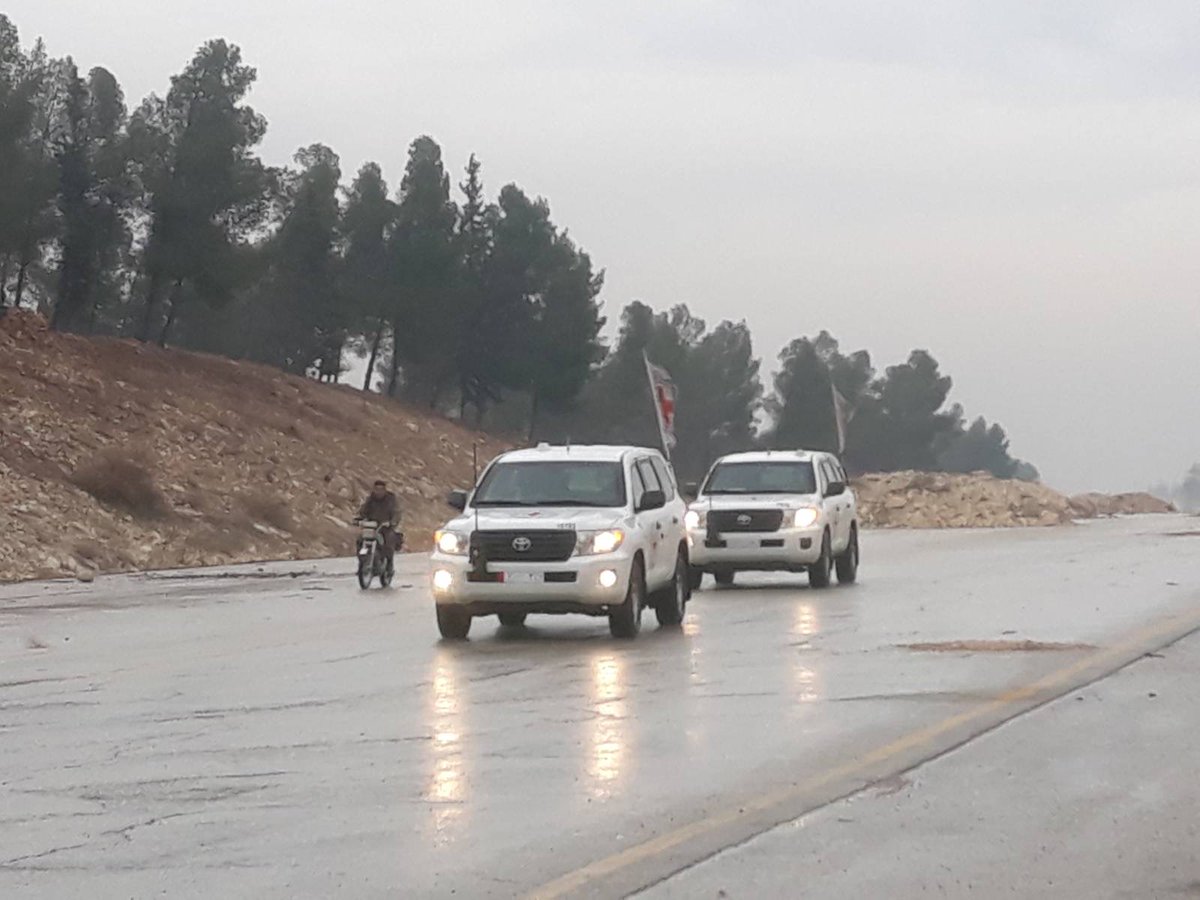 ICRC_sy's tweet photo. For the 2nd time this year, ICRC acted as a neutral humanitarian intermediary in a crossline operation today in which 10 detainees were released in Al-Bab #Aleppo #Syria. 
An ICRC team was present on the spot to follow up on their health conditions and respect of their dignity. https://t.co/vPuIfaLjwV