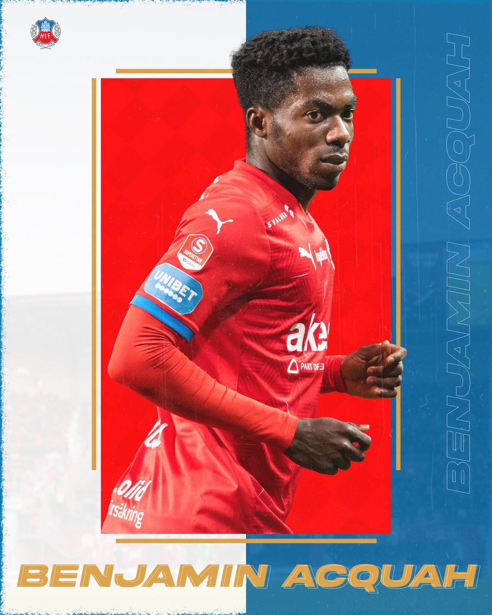 🔴 𝐁𝐄𝐍𝐉𝐀𝐌𝐈𝐍 𝐀𝐂𝐐𝐔𝐀𝐇 🔵

Helsingborgs IF har valt att nyttja köpoptionen på Benjamin Acquah som nu permanent tillhör klubben. Mittfältaren har tecknat ett fyraårsavtal och vi ser framemot att följa hans fortsatta utveckling i klubben!