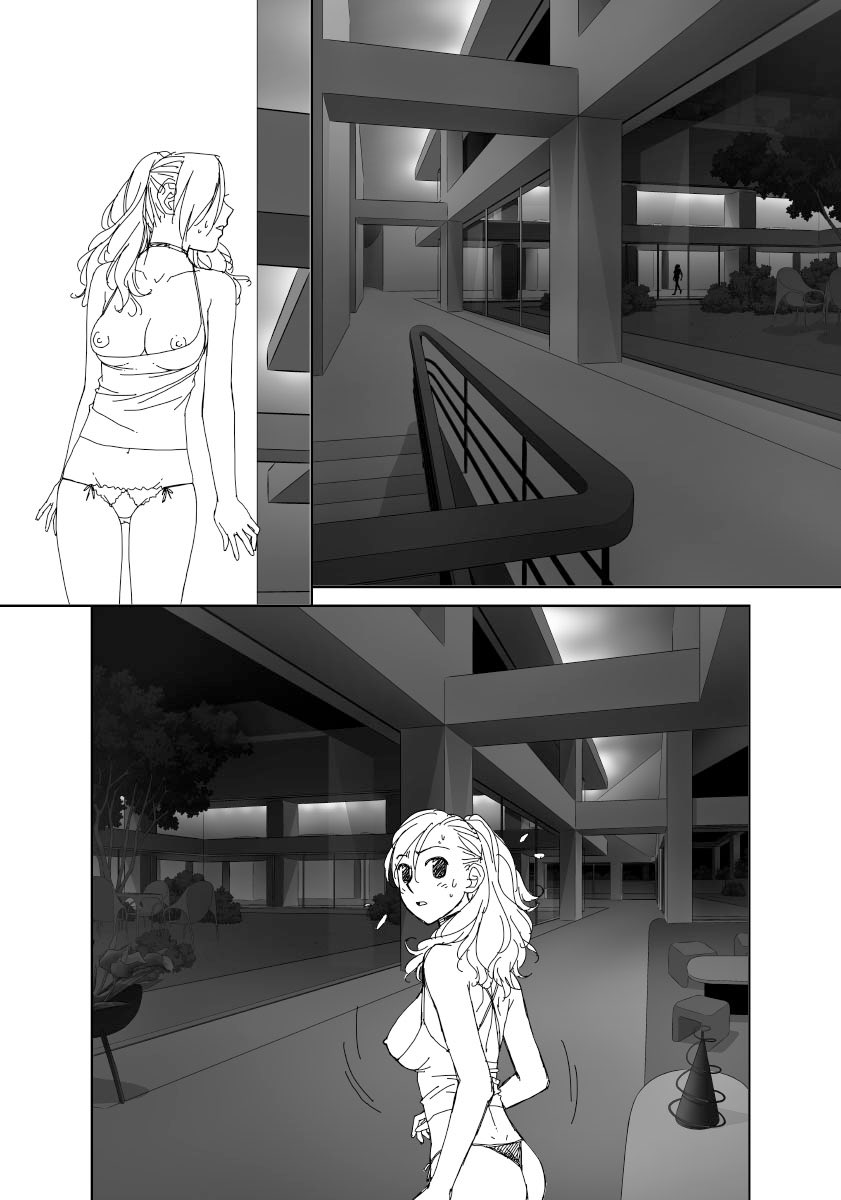 「My doll house」の下描き
台詞フキダシ擬音無し絵その、123

ちょっと変な見た目のラフですが、背景が先に出来ちゃってるのでキャラが変にならないよーに白のベースを付けています😳 