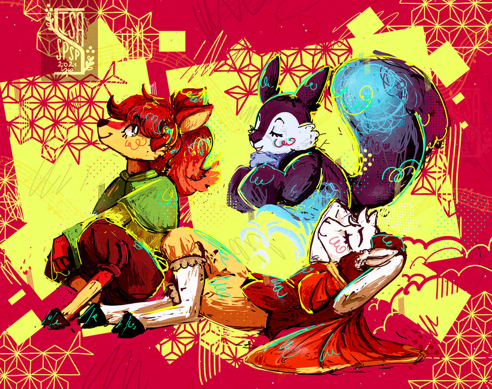 SteelWoolGame's tweet photo. Thank you very much to @IsaSpSp for this absolutely incredible illustration of our main trio! https://t.co/Nv95SQ7oi2