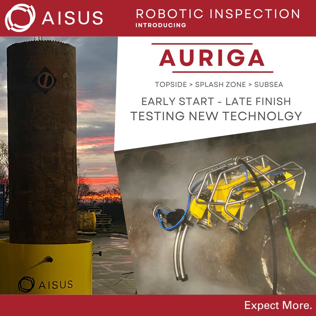 It's been a busy two days @Aisus testing the latest crawler for Splashzone inspection. 

If you would like to find out more please reach out to info<a href="/aisus/">aisus</a>.co.uk 

#innovation #subsea #oilandgas #robotic #technology