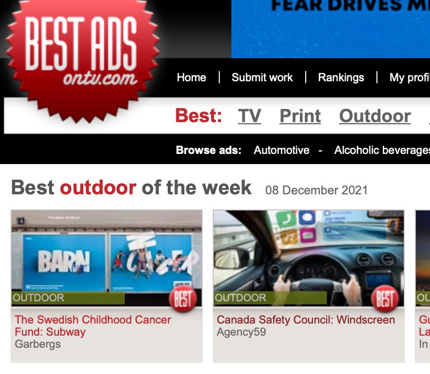 Don’t text and drive. 
Our #NationalSafeDrivingWeek campaign was named one of the top 6 ads globally on December 8 2021.
canadasafetycouncil.org/NSDW2021 
#DistractedDrivingHurts #IWatchtheRoad 
<a href="/IBACanada/">IBACanada</a> <a href="/CanadaSafetyCSC/">CanadaSafetyCouncil</a> <a href="/Agency59/">Agency59</a>