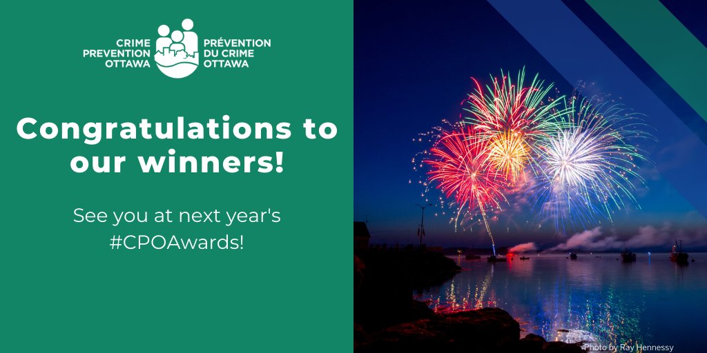 Thanks for following along as we shared the inspiring stories of the people, organizations and groups making our city a safer, better place to live. Let’s keep taking care of each other, #Ottawa. See you at next year’s #CPOAwards!