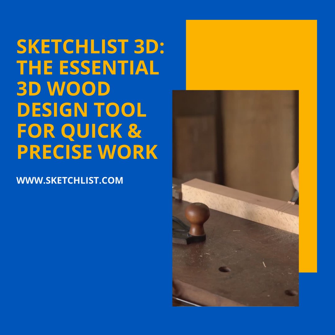 sketchlist's tweet image. The only woodworking software you’ll ever need: 

- Full Design Capability
- Unlimited Library Objects
- Joinery (5 types)
- Contours (7 types)

Get a free trial now - sketchlist.com

#woodworkers #woodshop