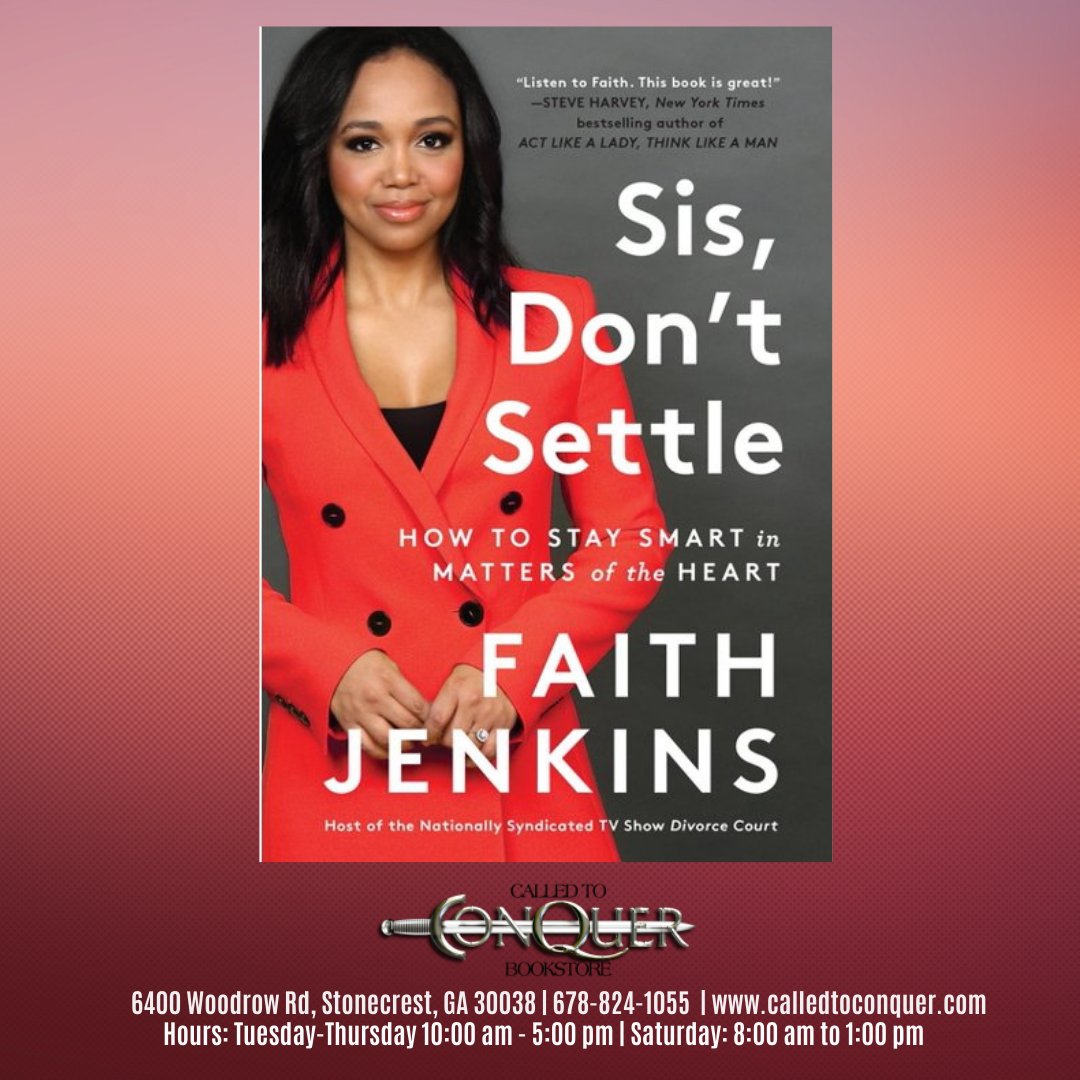 calledtoconquer's tweet photo. SIS, DON'T SETTLE: How to Stay Smart in Matters of the Heart by Faith Jenkins- https://t.co/uDmYxBZ0xZ #newbirthnow #calledtoconquer #books #reading #heart #love #relationships #faithjenkins https://t.co/EGnRaDrhaw