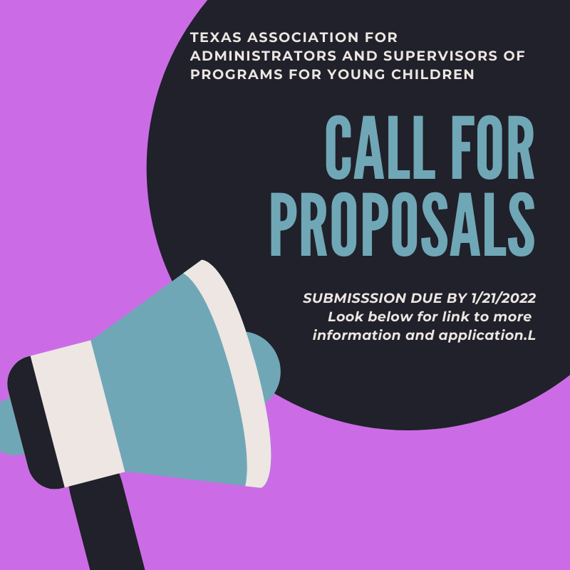 Are you interested in sharing your innovative ideas with others? TAASPYC is looking for proposals for learning sessions offered during our 2022 Symposium, April 11 &amp; 12 (Date change) Click here for more information and to access the application -bit.ly/TAASPYCRFP2022