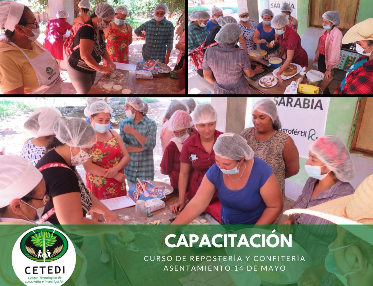 CetediRse's tweet photo. Curso de capacitación en repostería y confitería con amplia participación de las mujeres del Asentamiento de 14 de mayo.

#ODS #paraguay #RSE https://t.co/N65gOADO9i