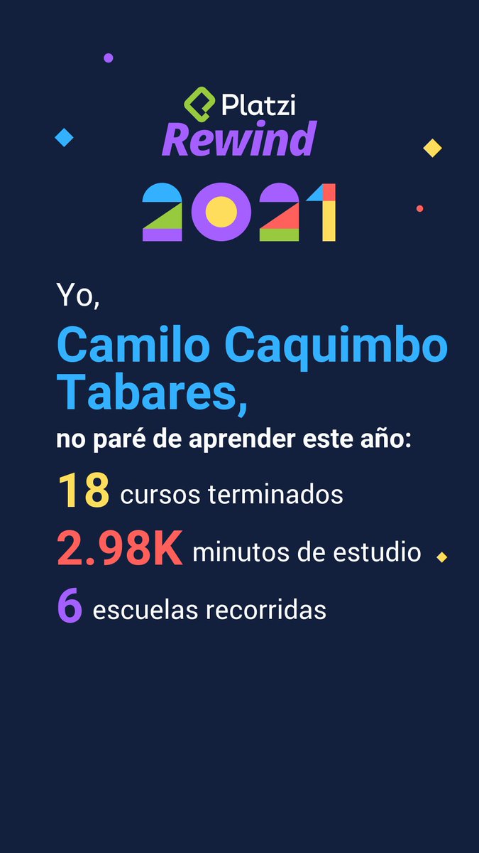 Gracias <a href="/platzi/">Platzi</a> <a href="/PlatziAcademy/">Platzi English Academy</a> <a href="/freddier/">Freddy Vega</a> <a href="/cvander/">Christian Van Der Henst✨</a> por tanto, en el 2022 seguiremos avanzando y aprendiendo mucho más. 👏🎉🚀