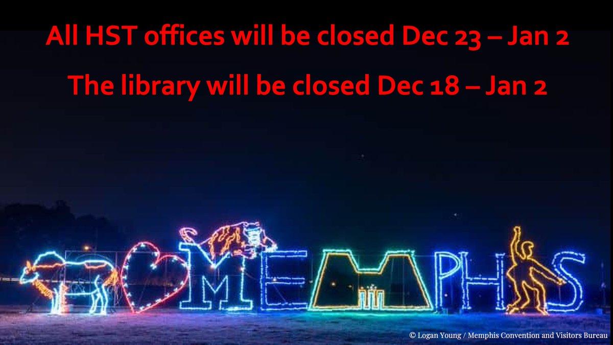 hst_edu's tweet image. Here is a reminder that we will be closed Thursday, December 23, and re-opening Monday, January 3.

@hstlib will be closed December 18 and reopen January 3.