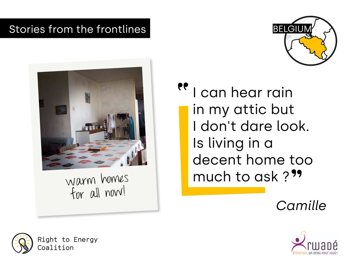 🚨1 in 5 Belgian families live in energy poverty, and Camille's is just one story.
Eradicating indecent housing is a social emergency 👇

<a href="/infoRWADE/">RWADE</a> 

Link: righttoenergy.org/2021/12/06/sto…