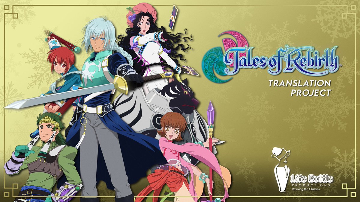 LifeBottleProd's tweet photo. To celebrate ToR's anniversary, we are happy to announce that we have joined Forces with StorMyu to bring you Tales of Rebirth for PS2 and PSP! Presently 80% of the text is inserted into the game, and the story and skits are undergoing an editing/proofreading pass.
#Talesof https://t.co/lzGnK4vqsK