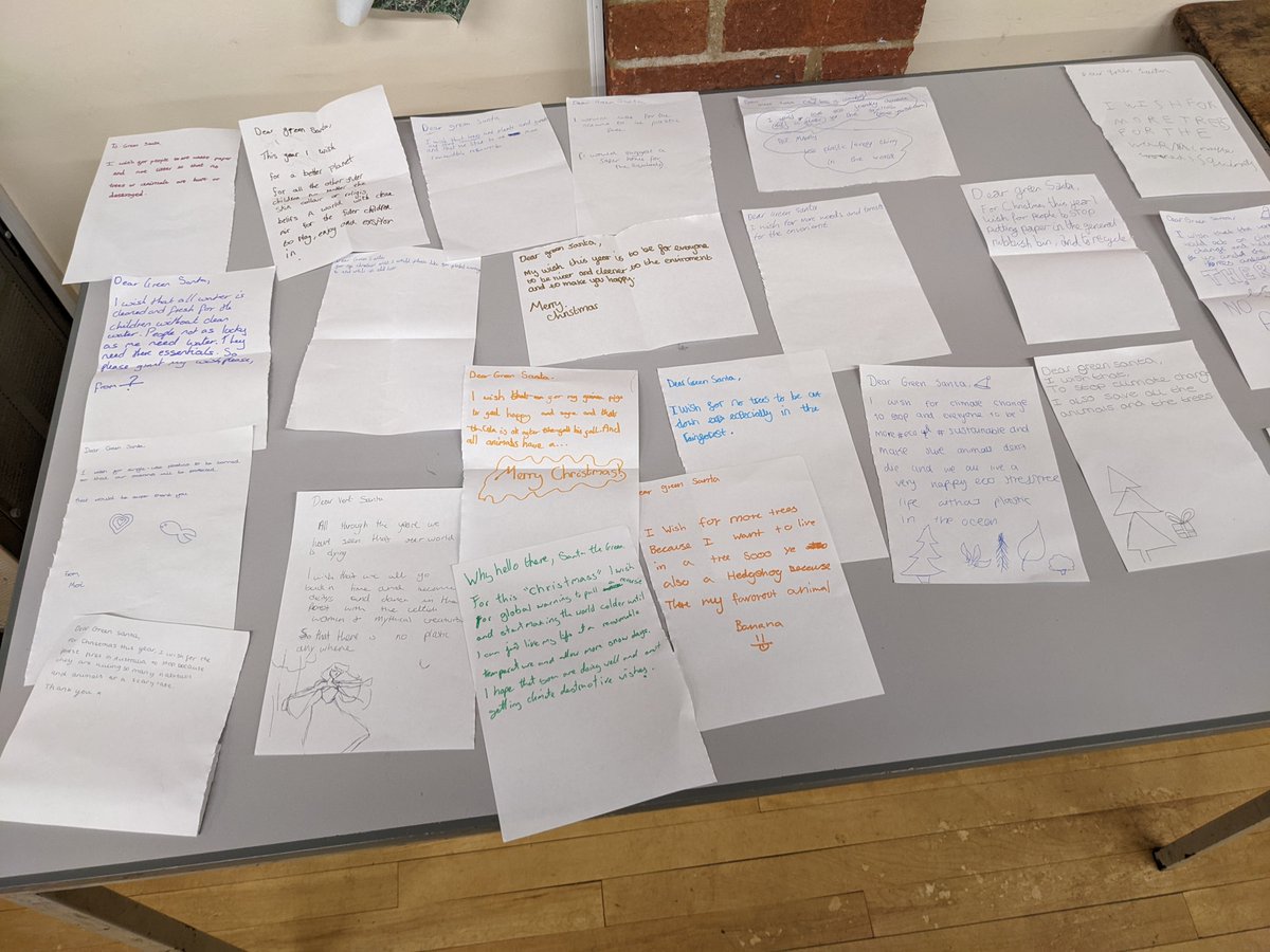 csg2nd's tweet photo. We wrote to @DearGreenSanta for our Christmas do look at all our lovely ideas. https://t.co/4sNvvyEAq4
