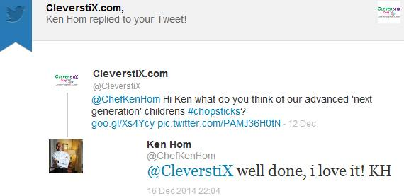 CleverstiX's tweet photo. 7 years ago today!: 
The wonderful #KenHom declared his love for #CleverstiX 🥢#chopsticks 🥰

https://t.co/f24hYfDS6D https://t.co/MtUfBaFx5C
