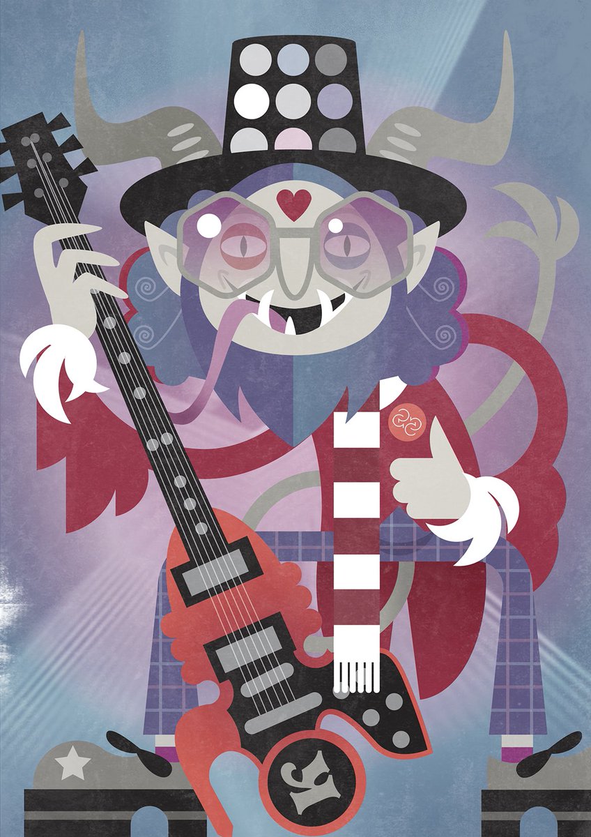 ‘Glampus 1973’ (2021). Season’s Greetings one and all X #illustration #digitalart #digitalillustration #glamrock #1973 #krampus