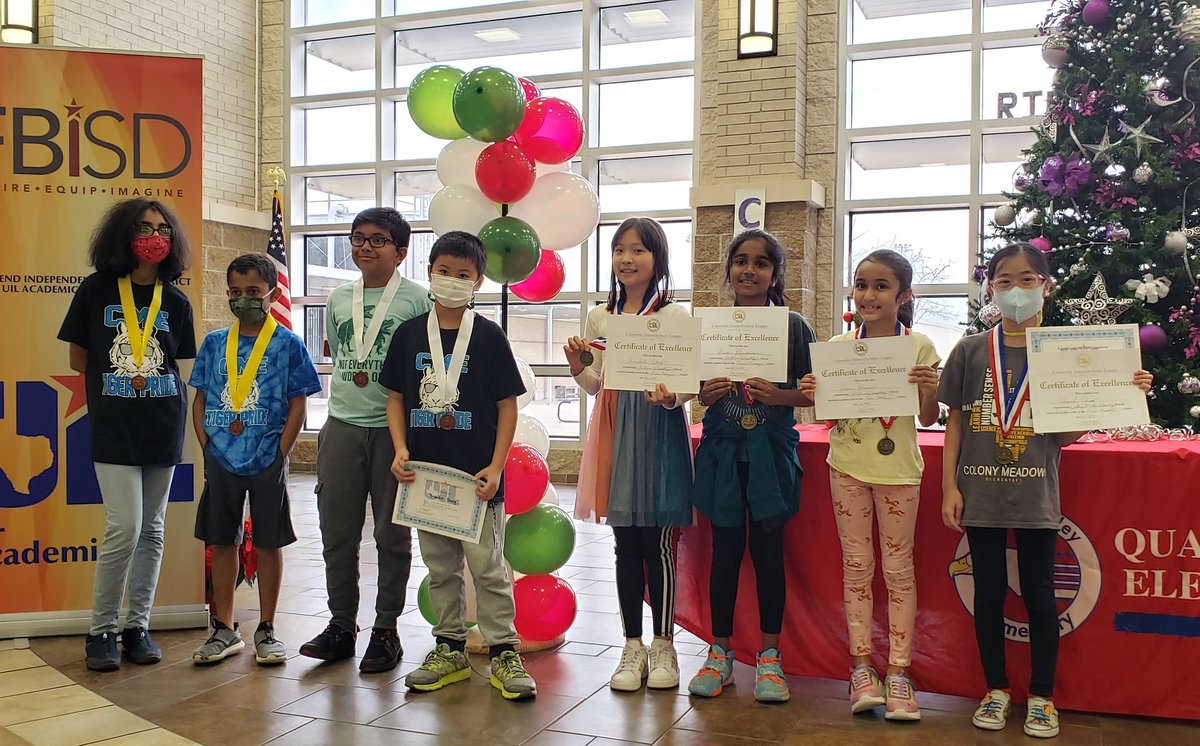 FortBendISD's tweet photo. The 2021 Fort Bend ISD UIL A+ Academics District Meet held on Dec. 11, at Ridge Point High School featured elementary school students participating in six different events. 🏅

Read More: https://t.co/wVGOLXusBn https://t.co/E6ytyKfmYa