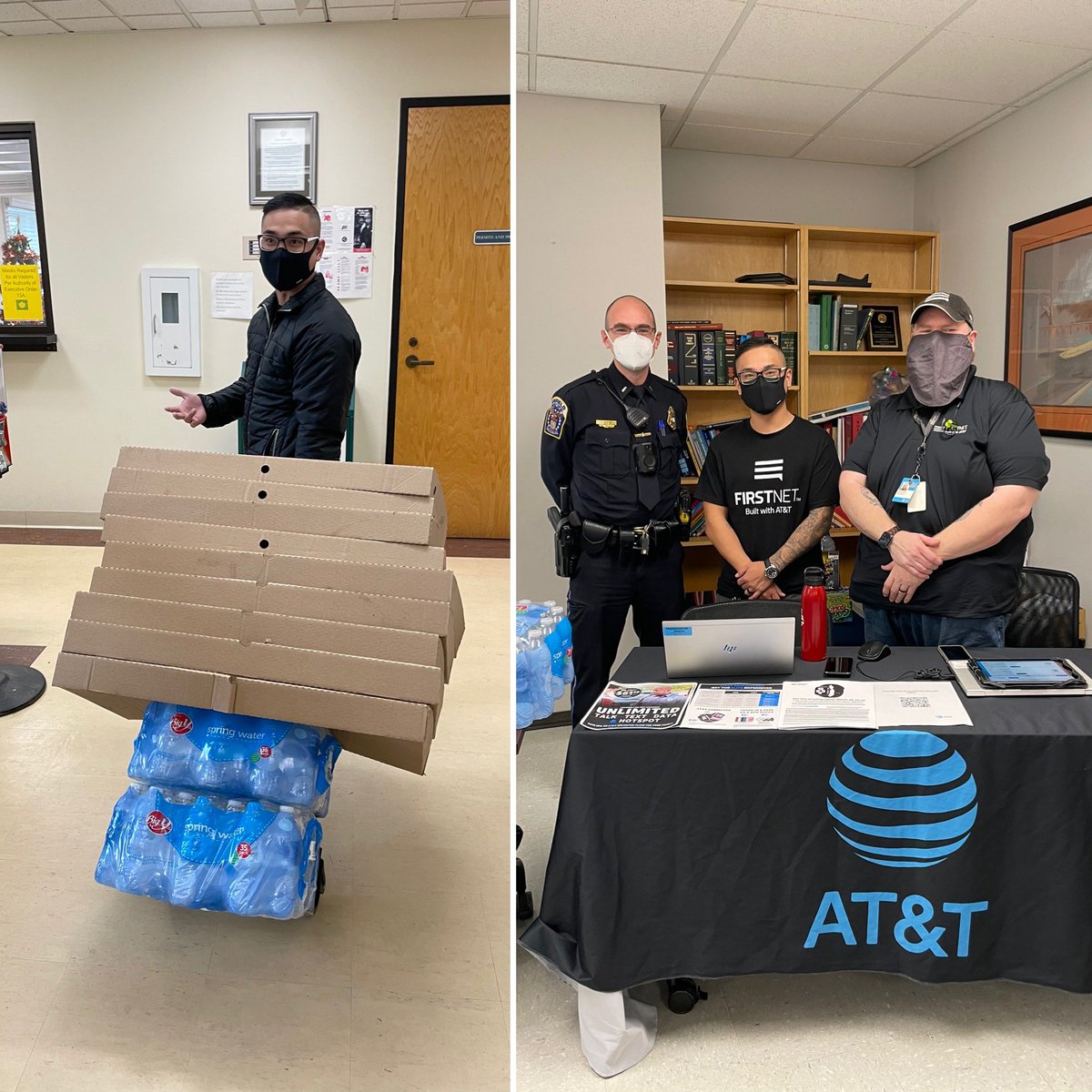 Enfield PD Appreciation Day! 🚓 🍕 Thank you for all you do for the community! #FirstNet #Signature #sERve1st @Auvino15 @RubenS0to @keroninc