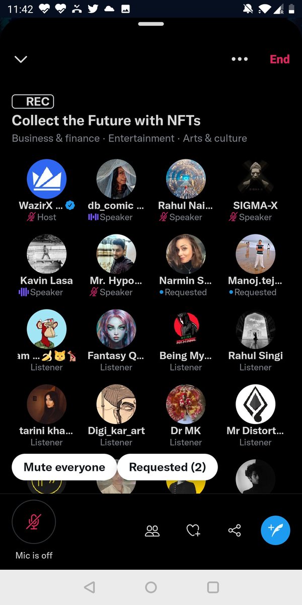 rahul_johnson's tweet photo. Great session with the @WazirXNFT Fam. on Twitterspaces. #CollectTheFuture 🚀 https://t.co/8CvOi7sDTo