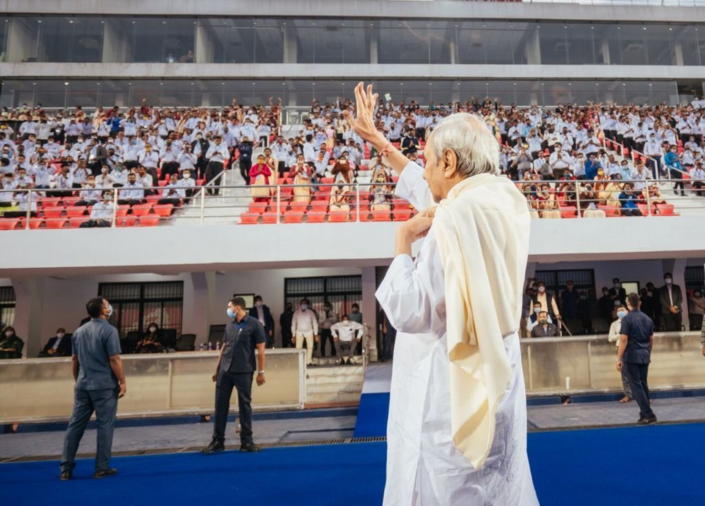 Naveen_Odisha's tweet photo. It is always so special to be at our iconic #KalingaStadium. https://t.co/ciE2OlqgHn