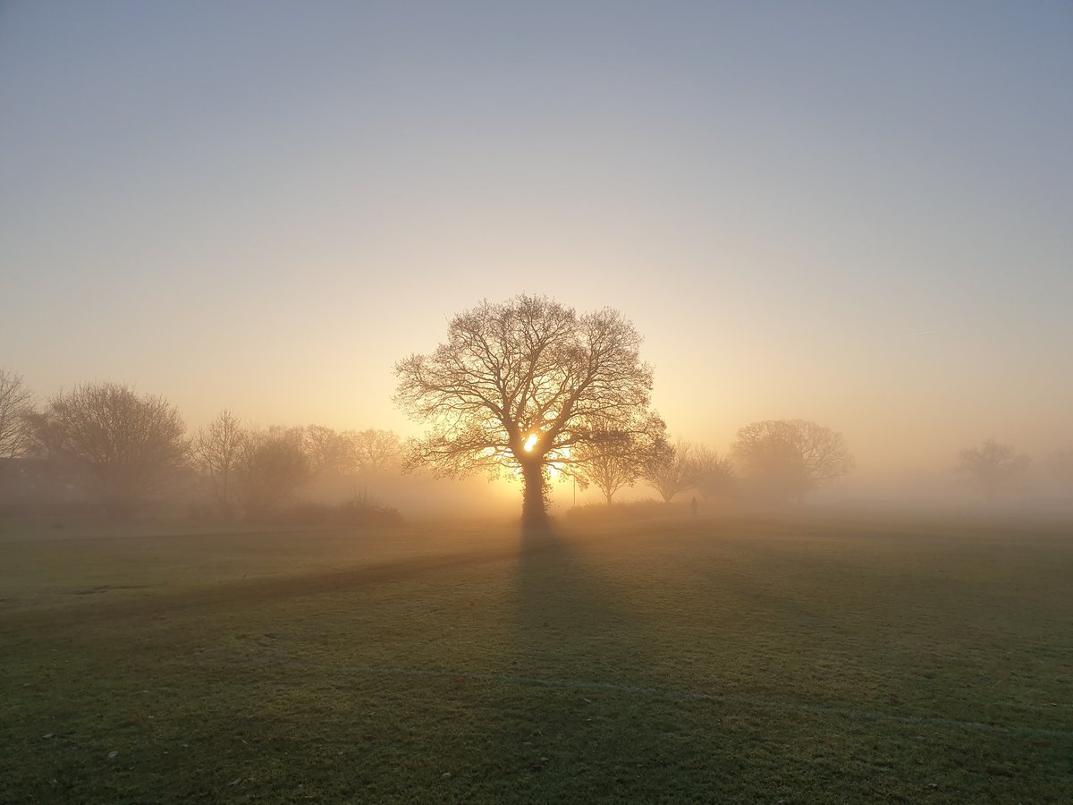 Misty start this morning on the 22 acres sports field