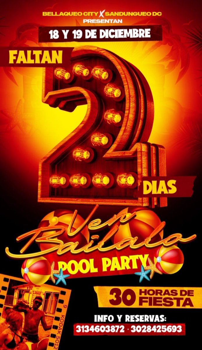 jclogistic2's tweet image. A tan solo 2 días para que despidas este 2021 con la mejor rumba BELLAQUEO CITY  &amp;amp; SANDUNGUEO DC presenta VEN BAILALO POOL PARTY.