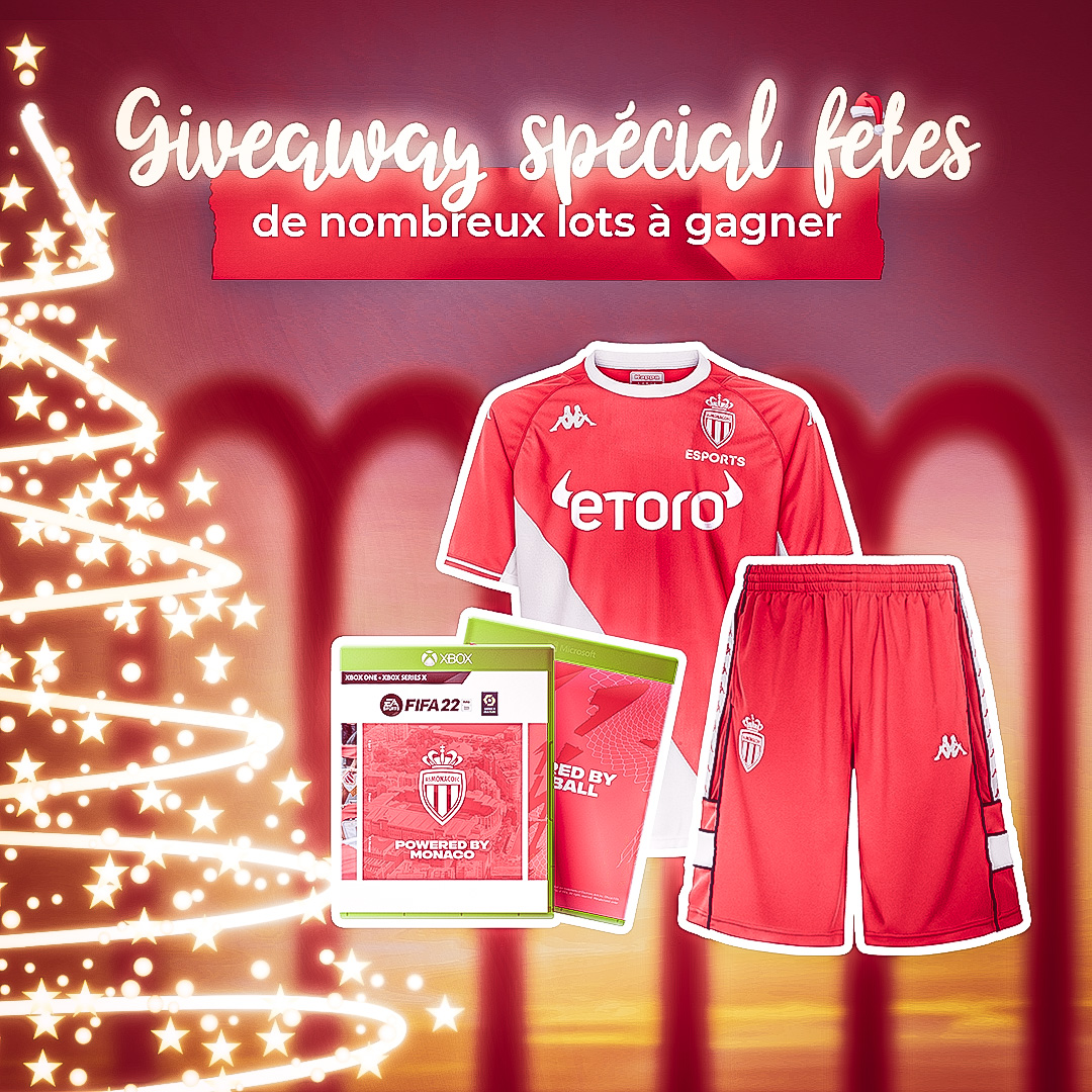 𝑮𝒊𝒗𝒆𝒂𝒘𝒂𝒚 𝒔𝒑𝒆́𝒄𝒊𝒂𝒍 𝒇𝒆̂𝒕𝒆𝒔 🎄
Pour les fêtes de fin d'année, tentez de remporter un jeu #Fifa22 pour Xbox et d'autres lots ! 🇲🇨

Pour participer : 
🔁 RT ce post 
✅ Follow le compte <a href="/ASMonacoEsports/">AS Monaco Esports</a> 
📱 Commentez : Daghe Munegu

Tirage au sort le 20/12 !