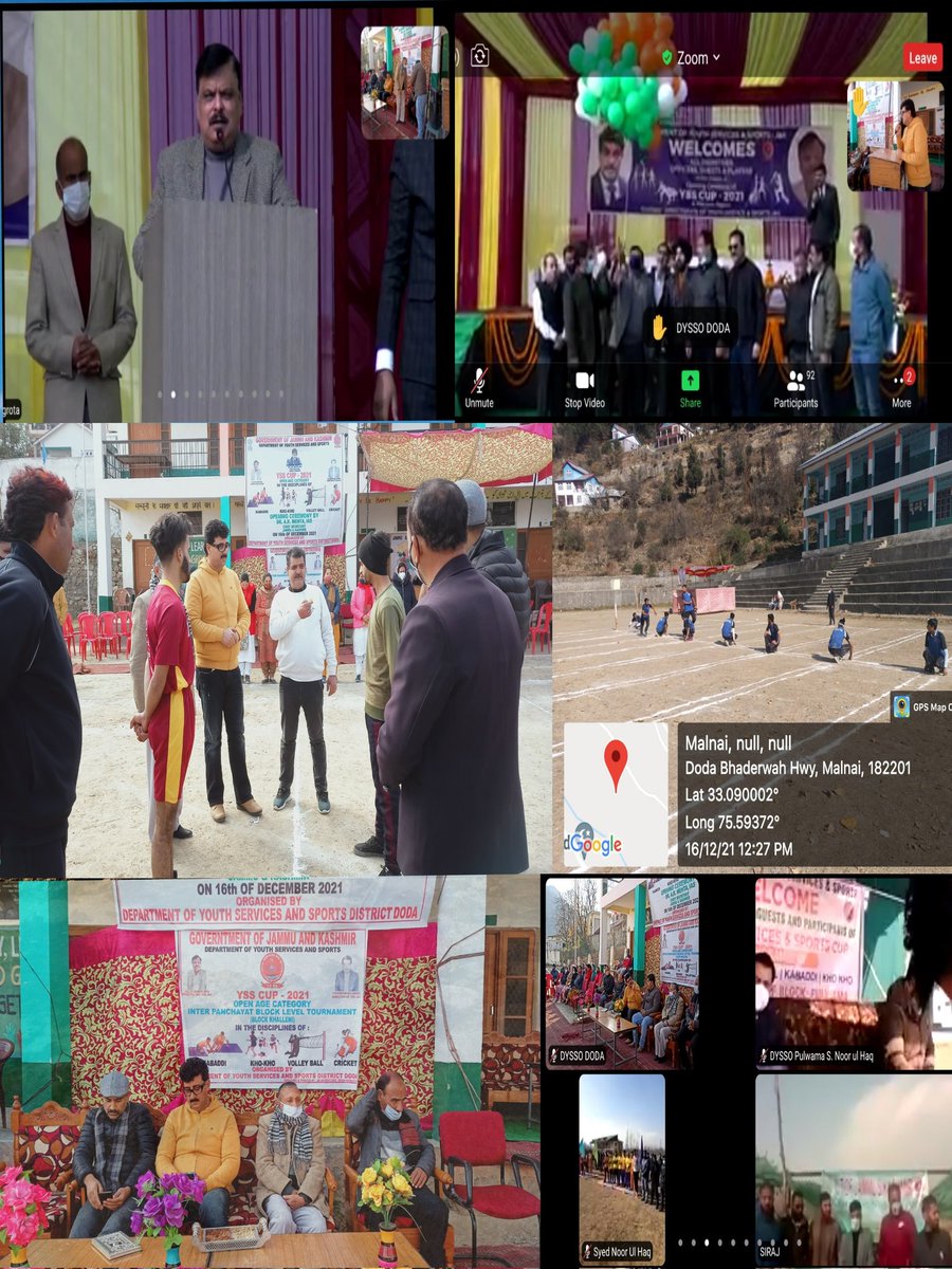 yss_doda's tweet photo. DYSS DODA Inaugurated YSS CUP-2021 in all Zonal Hqrs.  of District.
The Event was Declared open by worthy Chief Sec. Sh.Arun Kumar Mehta at Khel Gaon Nagrota &amp; Virtually Launched in all Districts of UT. In Doda the Programme was inaugurated by DYSSO Doda @dgyssjk @DistrictDoda https://t.co/JNQJZRWGuO