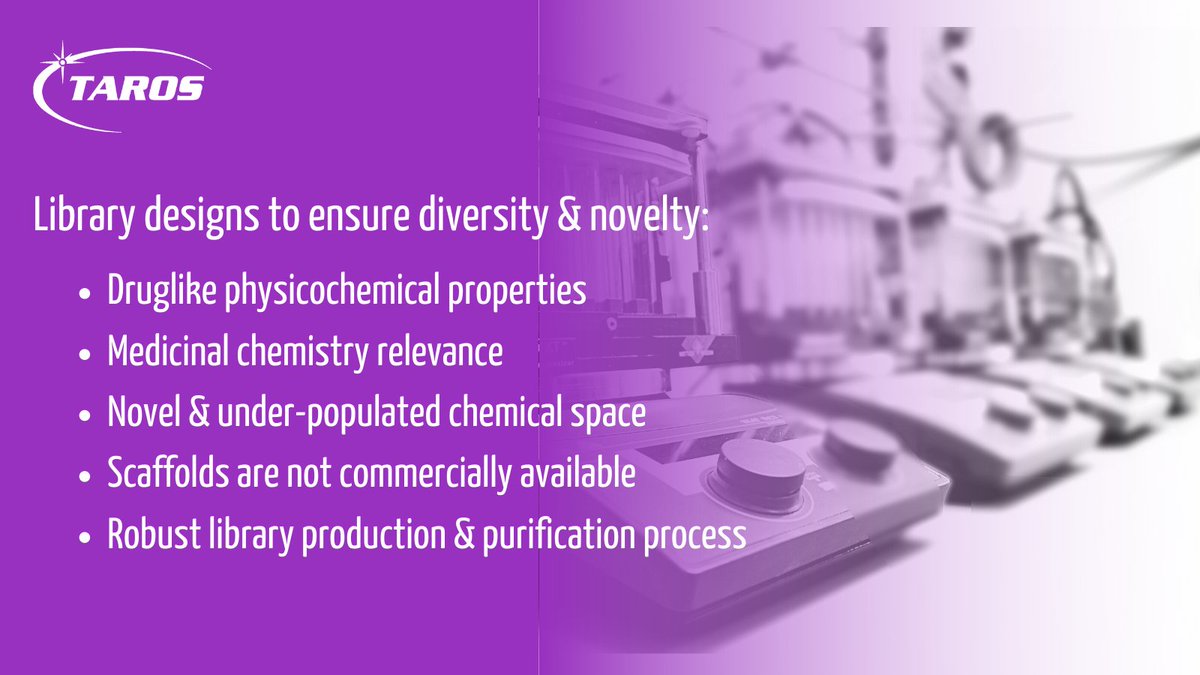 TarosChemicals's tweet photo. You are looking for compound library designs which ensure diversity and novelty? Taros unlocks novel chemical space by encoding natural product derived topology into novel scaffolds. 

For more information, check: https://t.co/ZB6AbnOVuN

#chemistry #compoundlibraries #drugdesign https://t.co/ucruJ8JcUa