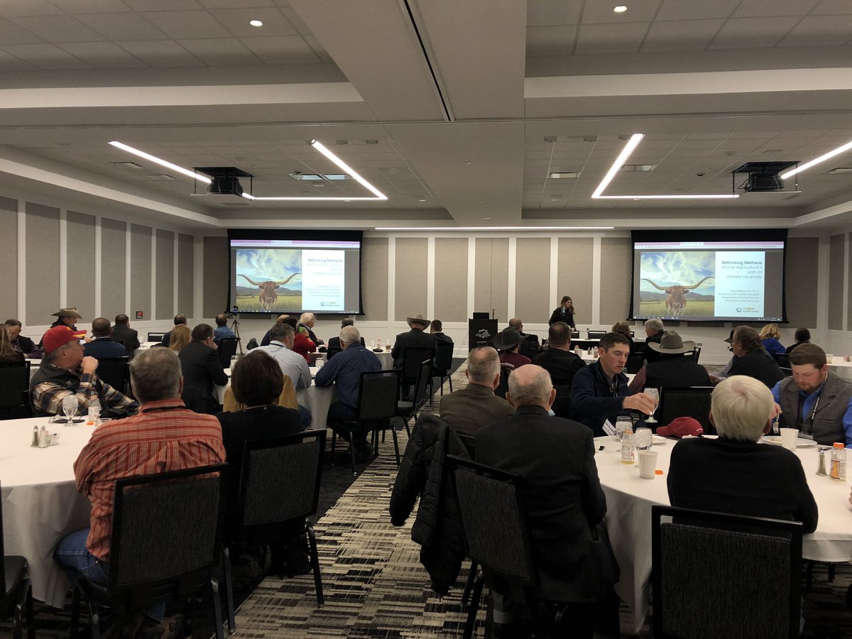 IAcattlemen's tweet photo. We’re starting the day with some remote learning. Dr. Frank Mitloehner, also known as the @GHGGuru, presents "Rethinking Methane: Livestock’s Path to Climate Neutrality.” https://t.co/Q8xSfLXBA2
