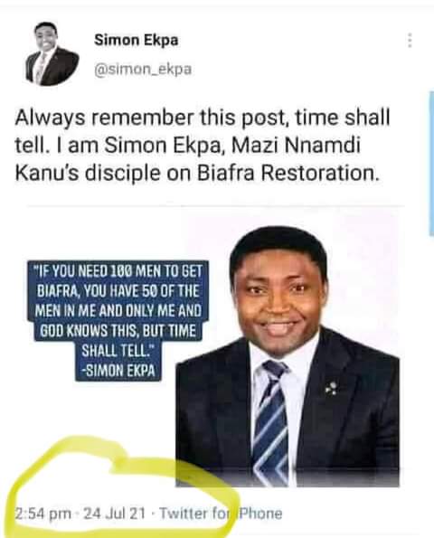 DavidEbukason's tweet photo. MOST people defending DOS are after Mazi Simon Ekpa post to know what is on grounds, they already knew DOS has nothing to offer but out of shame they pretend to remain there than to shame the devil. 
their heart are so evil
dos is a 419s 
#FREEMAZINNAMDIKANUNOW https://t.co/H2WI4SF0Qi