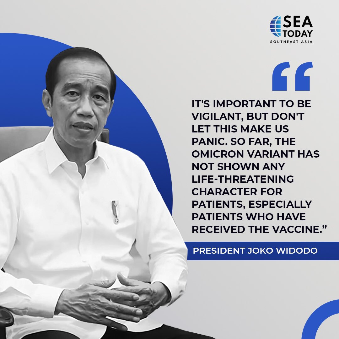 seatodaynews's tweet photo. Indonesian Health Minister Budi Gunadi Sadikin, stated that there was one case of the #Omicron variant detected in #Indonesia on Thursday (16/12). President #JokoWidowo advised the public to continue to comply with #healthprotocols & immediately receive #vaccinations. #SEAToday https://t.co/2wqVWjyzC7
