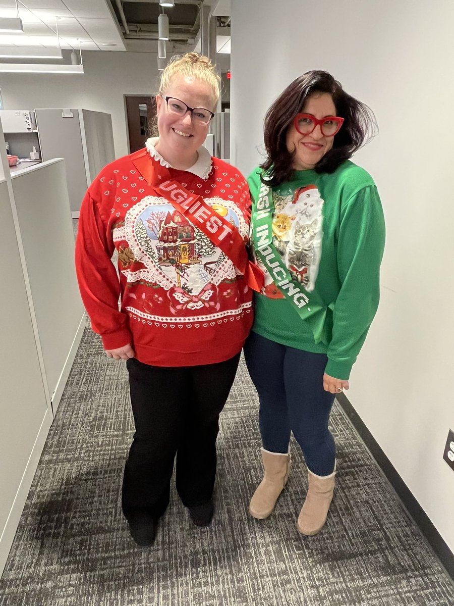 What would the holidays be without an old fashioned Academic Division ugly sweater contest???  Tacky and flammable were NOT in short supply!