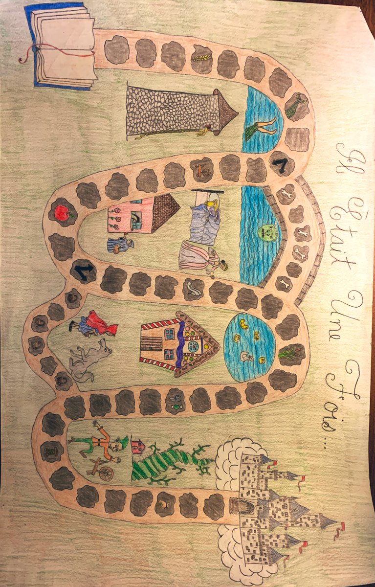 mmenaylor's tweet photo. Look at these beautiful board games that out Grade 10 Core French students made using l’impératif to give instructions. Fantastique! #FSL @StPeterCSS https://t.co/IbNNlT8Iat