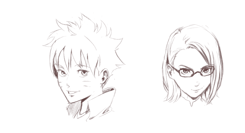 Boruto and Sarada sketches I did a while back