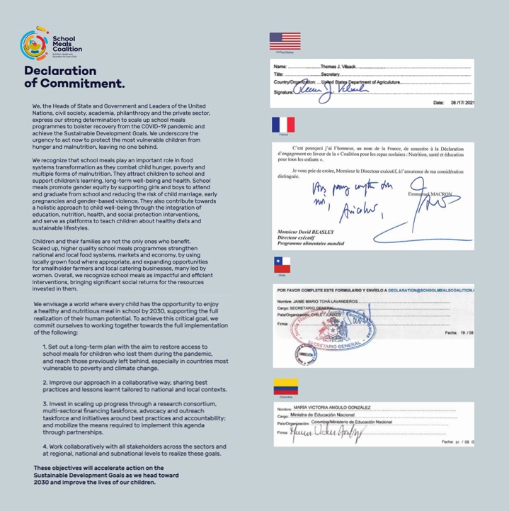 🤔¿Sabías que 🇨🇱, al igual que 6⃣0⃣ países como 🇺🇸🇫🇷 🇨🇴 🇦🇷, se sumó a la Coalición para la Alimentación Mundial Escolar [<a href="/SchoolMeals_/">School Meals Coalition</a> ]? 
🤲Porque las niñas, niños y jóvenes son presente y futuro, si no nos hacemos cargo ahora, de verdad, ¿cuándo?
Lee la declaración suscrita👇