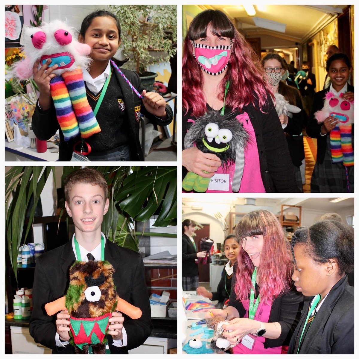 BablakeArt's tweet photo. Day 2 of Year 8 Monster Workshops! Thank you once again @emma_monster1 and well done to the pupils that took part. Your monsters are fabulous! #artschool #monstermaking #artworkshop #artworkshops #artworkshopforchildren https://t.co/pXEyNAWUuL