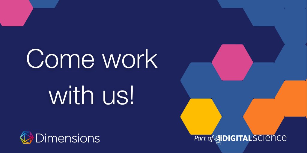 Dimensions (@dsdimensions) on Twitter photo Do you want to work with a team helping to advance the research ecosystem?
We have some incredible vacancies open at Dimensions!
Visit the <a href="/digitalsci/">Digital Science</a> Jobs page to learn more: ow.ly/oWHx50Hcf4C Do you want to work with a team helping to advance the research ecosystem?
We have some incredible vacancies open at Dimensions!
Visit the <a href="/digitalsci/">Digital Science</a> Jobs page to learn more: ow.ly/oWHx50Hcf4C