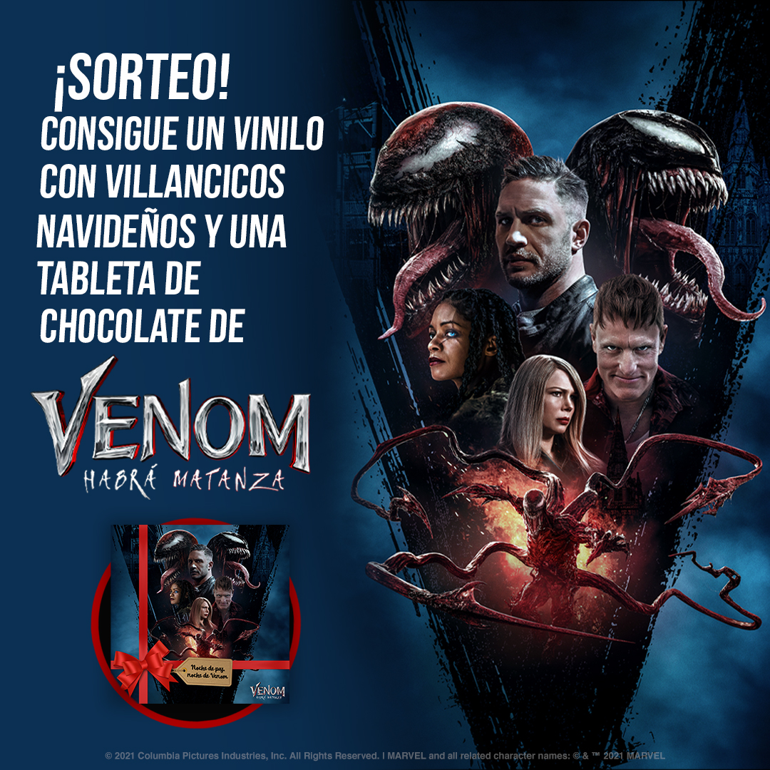 sonypicshomees's tweet photo. ⚠️¡SORTEO!⚠️ ¿Quieres escuchar a Venom cantando villancicos? Consigue este VINILO exclusivo de #VenomHabráMatanza junto a Mireia Decler y disfruta de la mejor banda sonora navideña. 
Solo tienes que ser SEGUIDOR de @SonyPicsHomeEs y hacer RT🔄. ¡Mucha suerte!🍀 https://t.co/Hwr7zlLj81