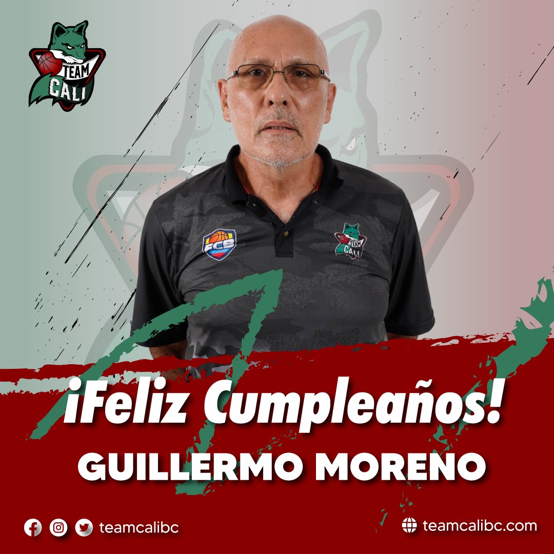 Hoy celebramos la vida del profe Guillermo, una persona que ha entrega todo por esta gran familia. Siempre le vamos a estar agradecidos por creer en nosotros, en el proyecto y en el basket vallecaucano. De parte de toda la gran familia de Team Cali, te deseamos mucha salud y vida