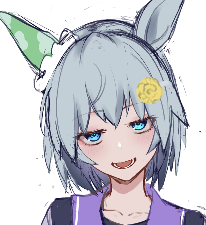 セイウンスカイ(ウマ娘) 「クリスタアプデしてゆがみツールで表情変えて遊んでた!ゆがみツールすごいんだけど!」|だんぼるのイラスト