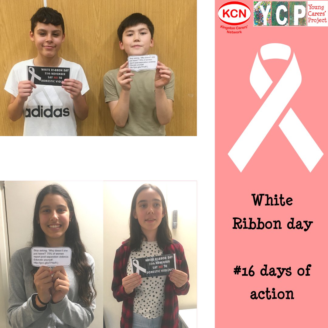 🎗️Last month our young carers took part in #whiteribbonday - a global movement that calls to end male violence against women and girls.
#16daysofaction #16daysofactivismagainstgenderbasedviolence #16daysofactiontoolkit #signthepledge
