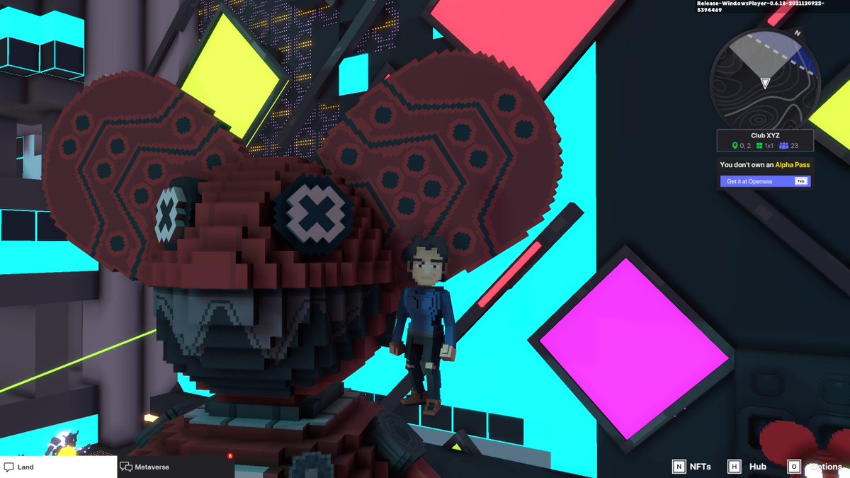twittonn's tweet photo. @TheSandboxGame @deadmau5 My selfie with Deadmau5 robot #SandboxAlphaContest https://t.co/H1lXLw7Ibu