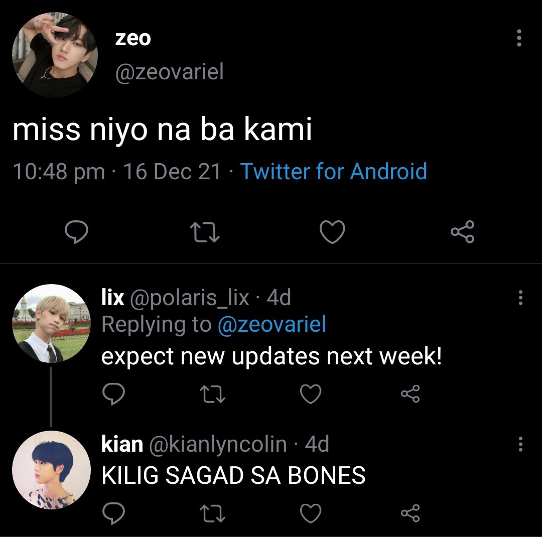 💌 : new message from zeo, pol and kian