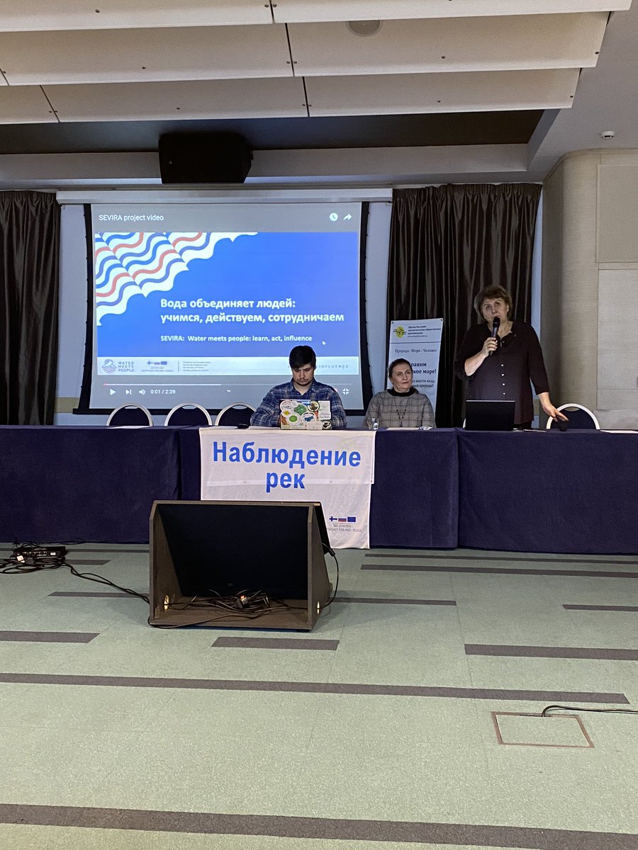 RiverGo3's tweet photo. Monitoring of nutrient load to rivers and Gulf of Finland was discussed today at the #sevira project round table in St. Petersburg. Video of restoration works at Unterniskanjoki was demonstrated by @RiverGo3 https://t.co/3bQwIQUhIT