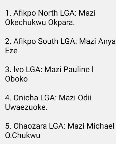 Nellyego's tweet photo. The people listed below are working with Chinasa Nworu, Igwe Ogbonna, Kanunata Kanu in Collaboration with Dave Umahi to kill ESN and IPOB members in Ebonyi State and beyond. List will be updated. https://t.co/jwFAaAOJMe